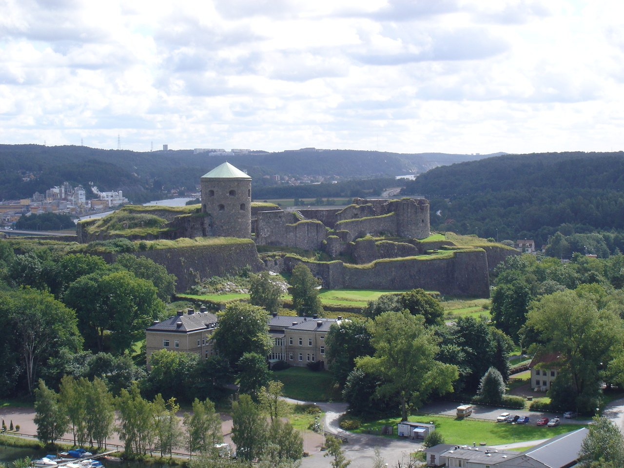 Modernt fotografi av Bohus fästnings ruin